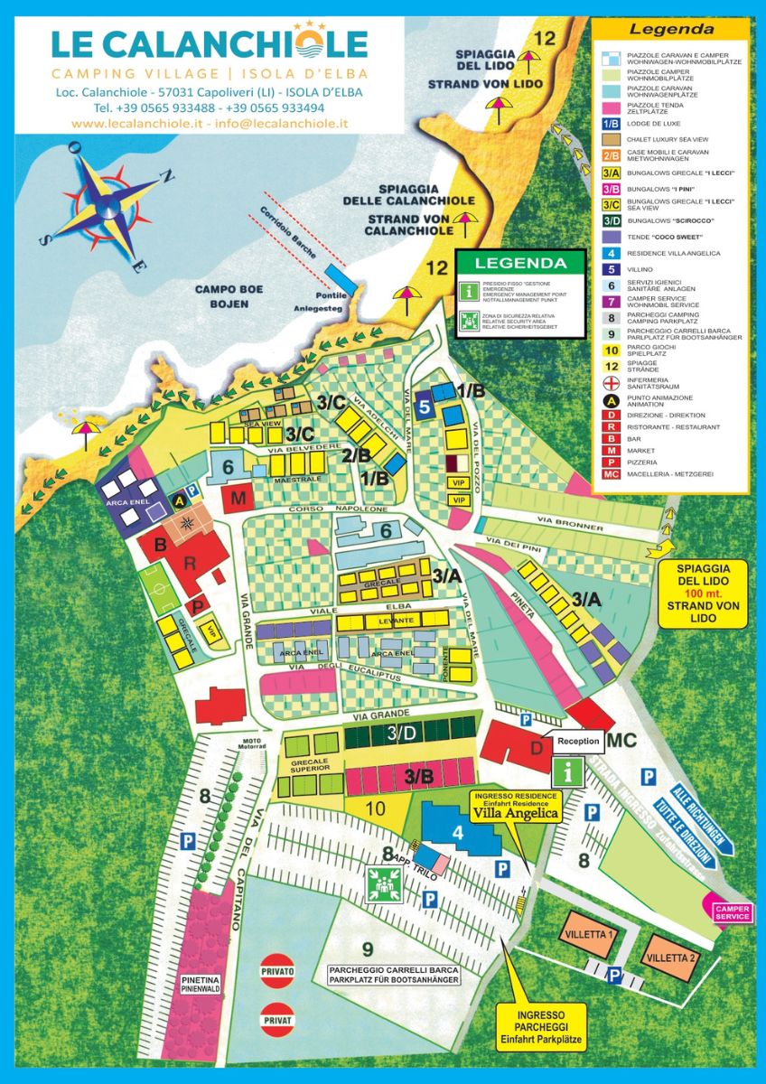 Mappa Camping Village Le Calanchiole