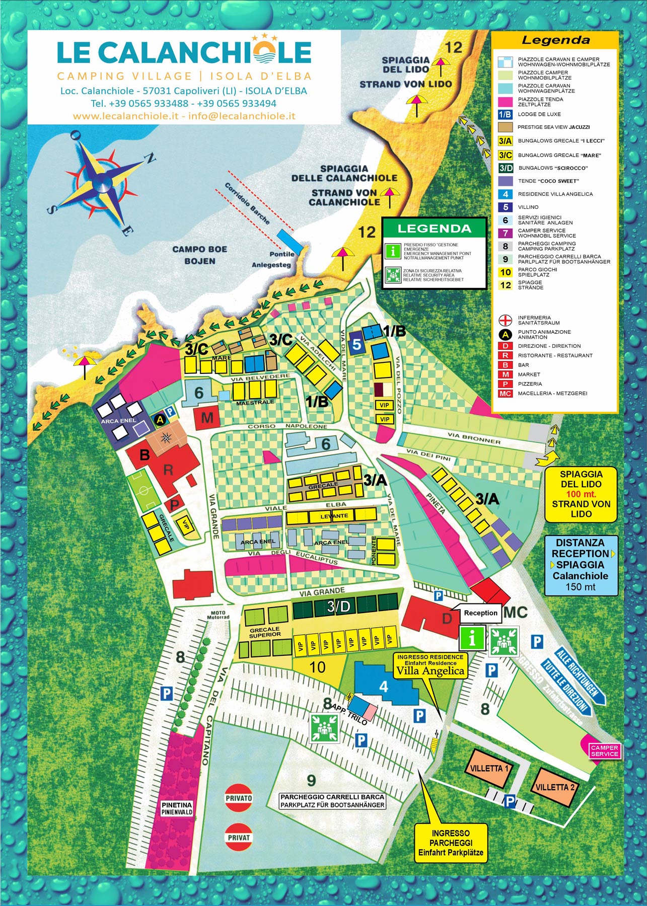 Mappa Camping Village Le Calanchiole